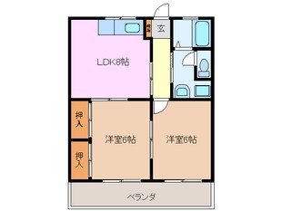 中川原駅 徒歩7分 2階の物件間取画像